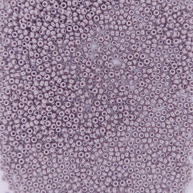 0437 - 25g Size 15/0 Miyuki seed beads in Opaque Mauve Lustre