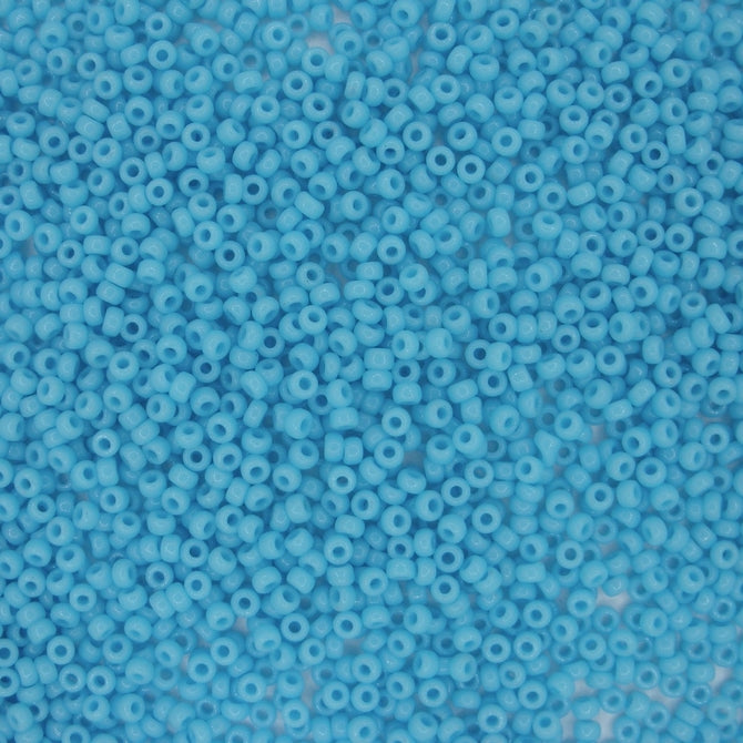 0413 - 50g Size 11/0 Miyuki seed beads in Opaque Turquoise Blue