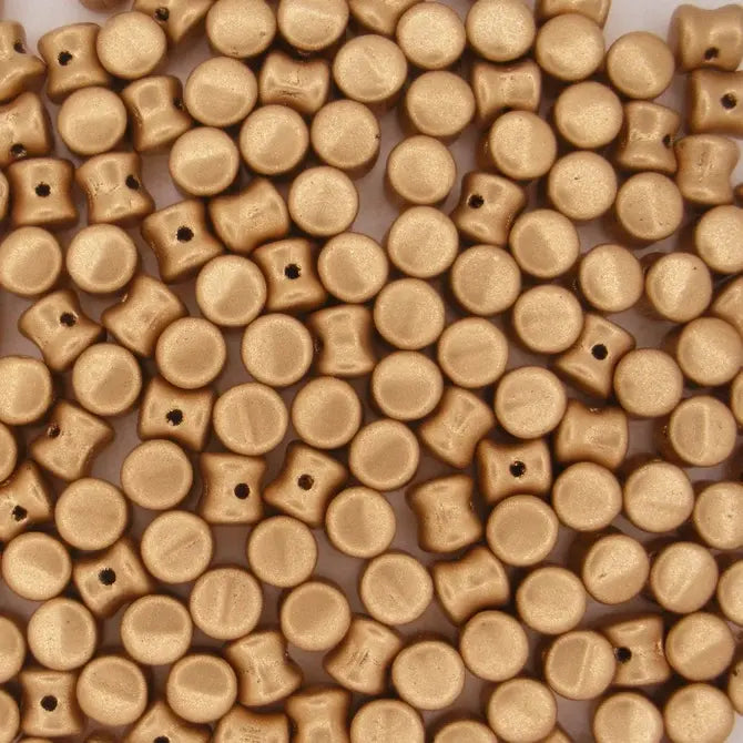 50 x diabolo beads in Pastel Amber