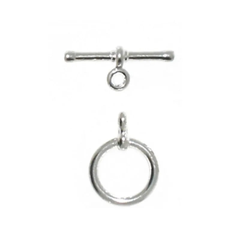 3 x 13mm toggle clasps with 15mm bar in Silver (UK production)