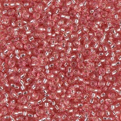 1660 - 5g Size 15/0 Miyuki seed beads in Siver lined Light Salmon