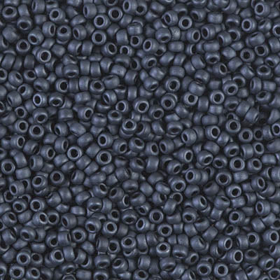 2001 - 50g Size 11/0 Miyuki seed beads in Matt Gunmetal