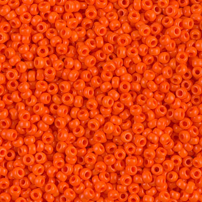 0406 - 50g Size 11/0 Miyuki seed beads in Opaque Orange