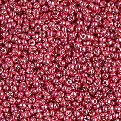 4211 - 10g Size 11/0 Miyuki seed beads in Duracoat Galvanised Light Cranberry