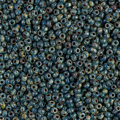 4516 - 10g Size 11/0 Miyuki seed beads in Opaque Montana Picasso