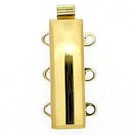 Neumann Gold clasp with 3 rows 12788 - 20x6mm