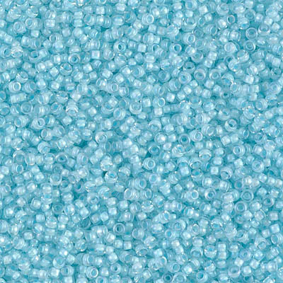 2207 - 5g Size 15/0 Miyuki seed beads in Aqua Mist AB Lined