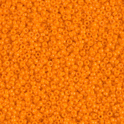 0405 - 25g Size 15/0 Miyuki seed beads in Opaque Tangerine