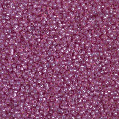 4246 - 5g Size 15/0 Miyuki seed beads in Duracoat Silver lined Lilac