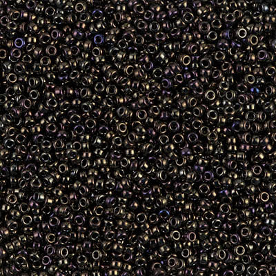 0458 - 25g Size 15/0 Miyuki seed beads in Brown Iris