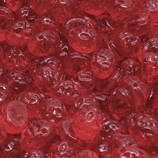 15 x oval Baroque Cabochons in Siam Ruby (6x8mm)