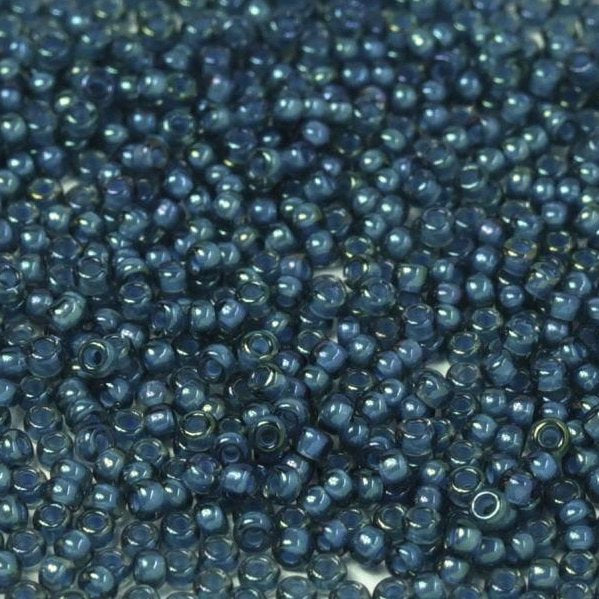 2256 - 10g Size 11/0 Miyuki seed beads in Fancy lined Dark Teal Blue