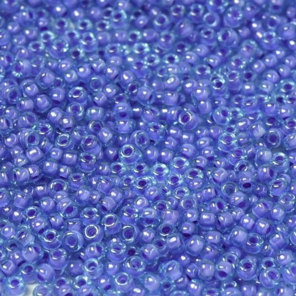2270 - 5g Size 15/0 Miyuki seed beads in Fancy lined Aqua Pink
