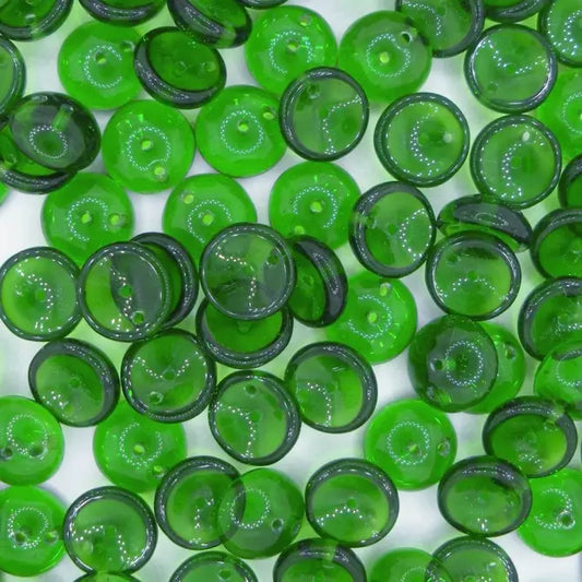 25 x piggy beads in Light Emerald