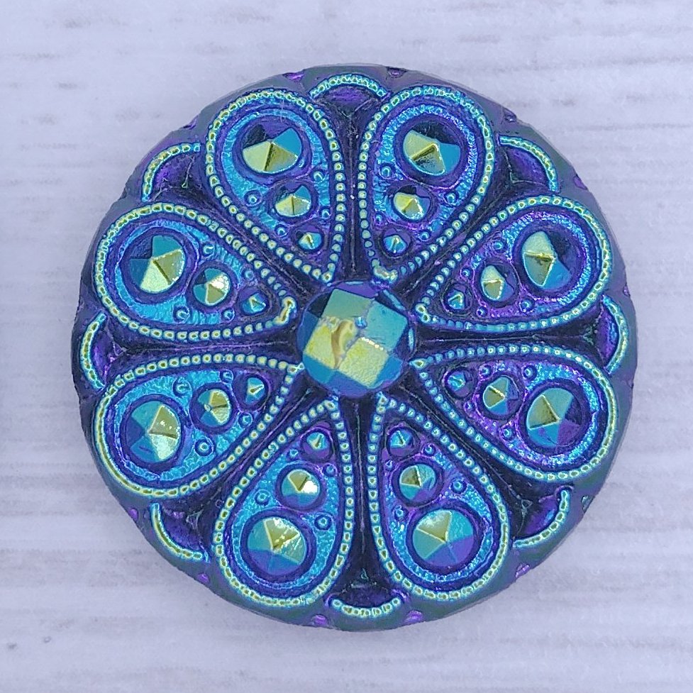 2739 - 22.5mm cabochon in Black AB