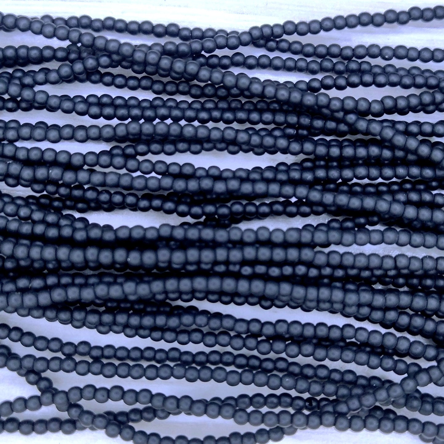 90 x 2mm round beads in Matt Black
