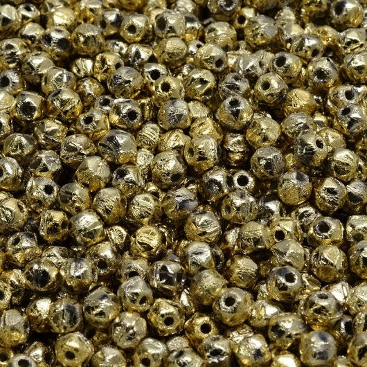 50 x 3.5mm english cut beads in Full Amber