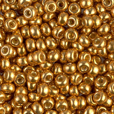 4203 - 10g Size 6/0 Miyuki seed beads in Duracoat Galvanised Yellow Gold