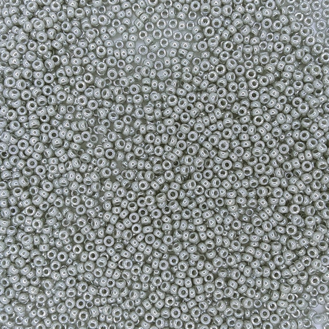 0443 - 50g Size 11/0 Miyuki seed beads in Opaque Grey Lustre