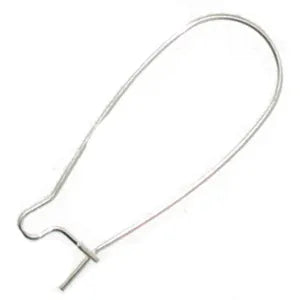2 pairs of 33mm ear wires in Silver (UK Production)