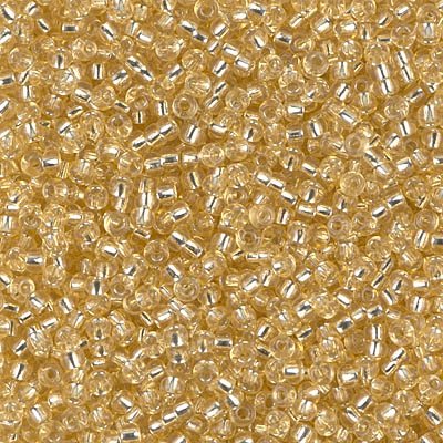0002 - 50g Size 11/0 Miyuki seed beads in Silver lined Light Gold