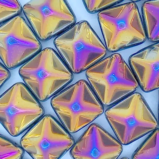 2 x 12mm pyramids in Black Sliperit