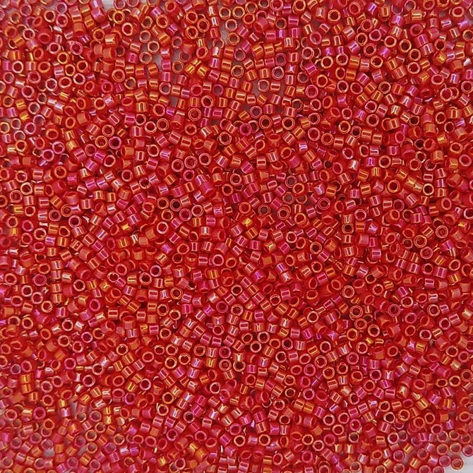 DB0214 - 25g Size 11/0 delicas in Opaque Red Lustre