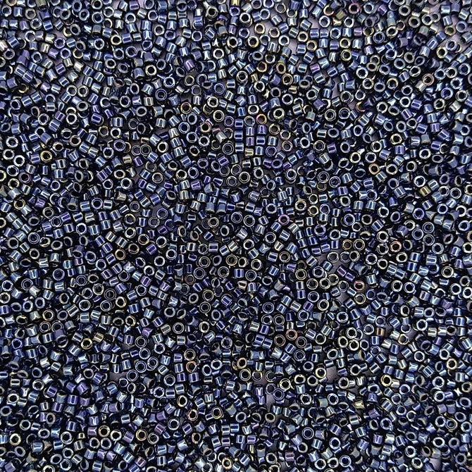 DB0006 - 25g Size 11/0 delicas in Gunmetal Iris