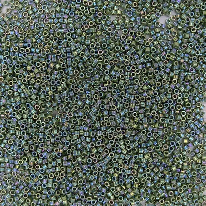 DB1575 - 5g Size 11/0 delicas in Opaque Avocado AB