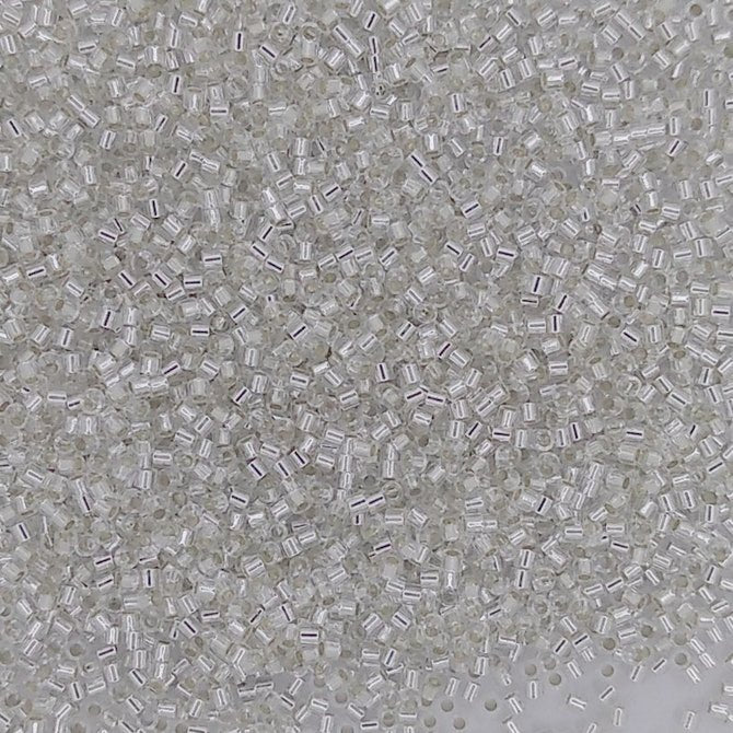 DBS0041 - 2.5g Size 15/0 delicas in Silver lined Crystal