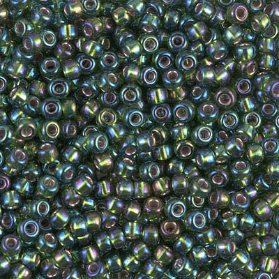 1026 - 50g Size 8/0 Miyuki seed beads in Silver lined Olive AB