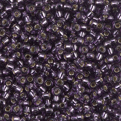 0024 - 10g Size 8/0 Miyuki seed beads in Silver lined Amethyst