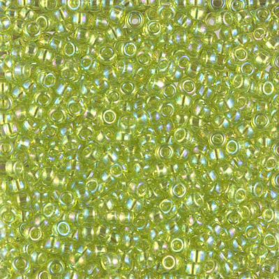 0258 - 10g Size 8/0 Miyuki seed beads in Transparent Chartreuse AB