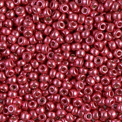 4211 - 10g Size 8/0 Miyuki seed beads in Duracoat Galvanised Light Cranberry