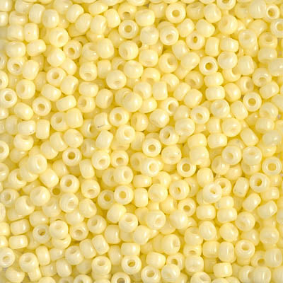 4451 - 10g Size 8/0 Miyuki seed beads in Duracoat Opaque Pale Yellow