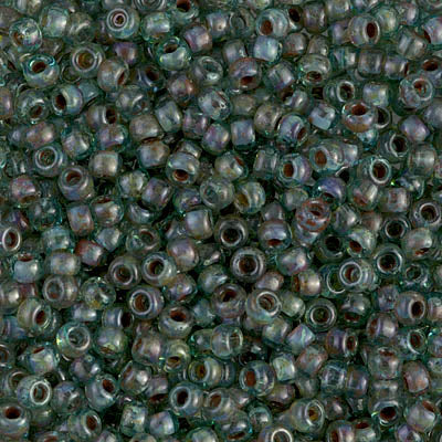 4506 - 10g Size 8/0 Miyuki seed beads in Transparent Olivine Picasso