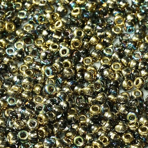 55023 - 10g Size 8/0 Miyuki seed beads in Golden Rainbow