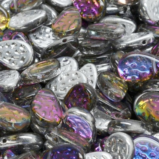 15 x flat drops in Crystal Heliotrope (11x9mm)