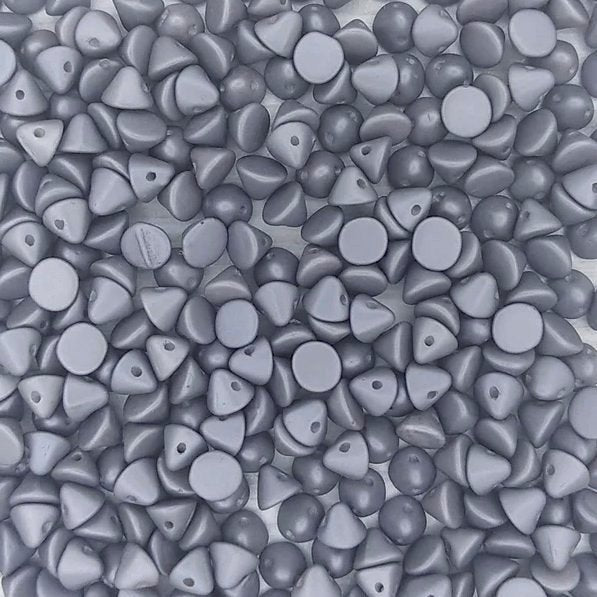 25 x Button beads in Metallic Steel