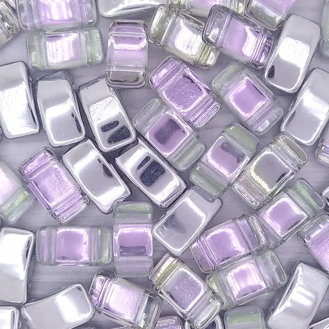 5 x Carrier Beads in Crystal Light Vitrail (9x17mm)