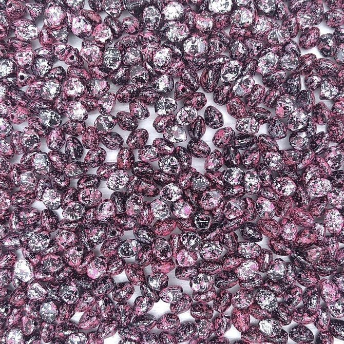 50 x pinch beads in Tweedy Pink (3x5mm)