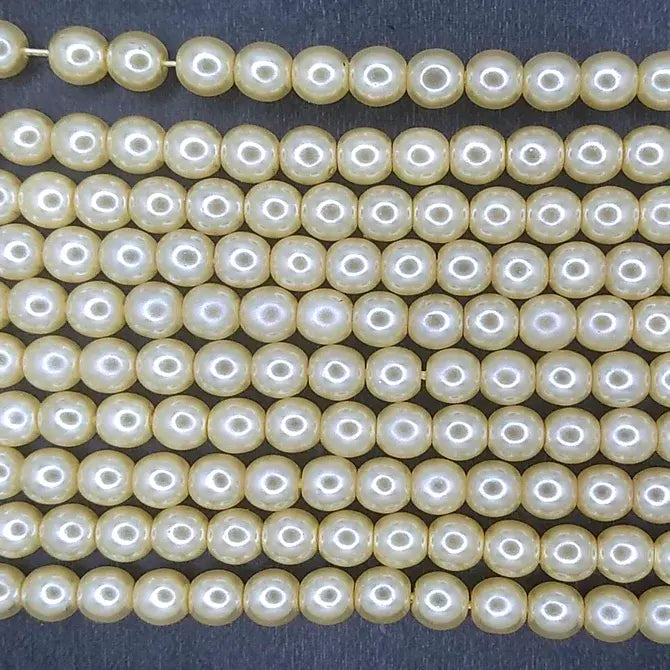1200 x 5mm round pearls in Cream - 50% discount