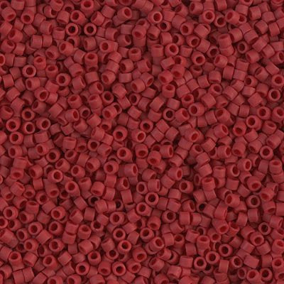 DB0796 - 25g Size 11/0 delicas in Matt Dyed Opaque Maroon