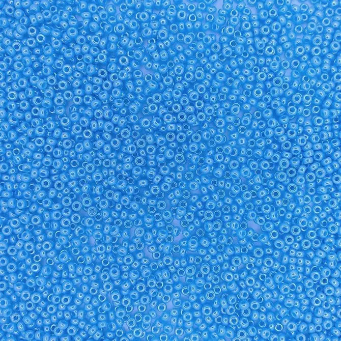 0433 - 10g Size 11/0 Miyuki seed beads in Opaque Light Blue Lustre