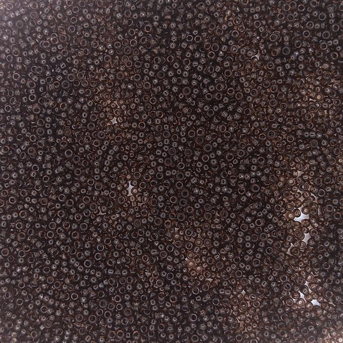 0135 - 5g Size 15/0 Miyuki seed beads in Transparent Brown