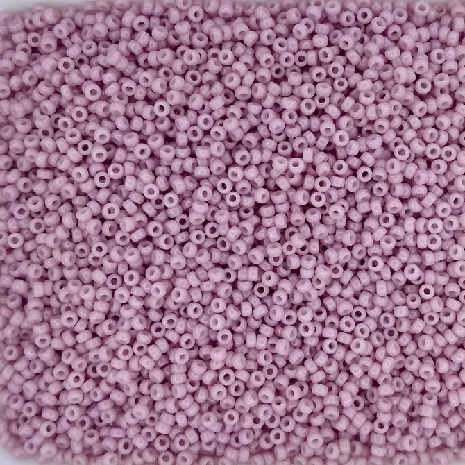0599 - 25g Size 15/0 Miyuki seed beads in Opaque Antique Rose Lustre