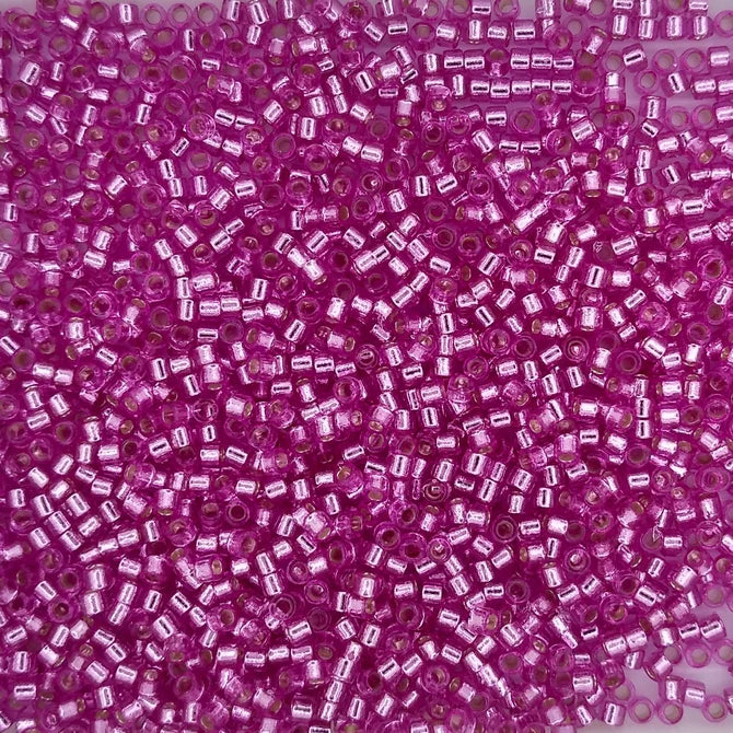 DB2153 - 25g Size 11/0 delicas in Duracoat Silver lined Pink Parfait