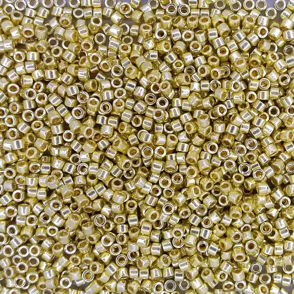 DB2502 - 25g Size 11/0 delicas in Duracoat Galvanised Yellow