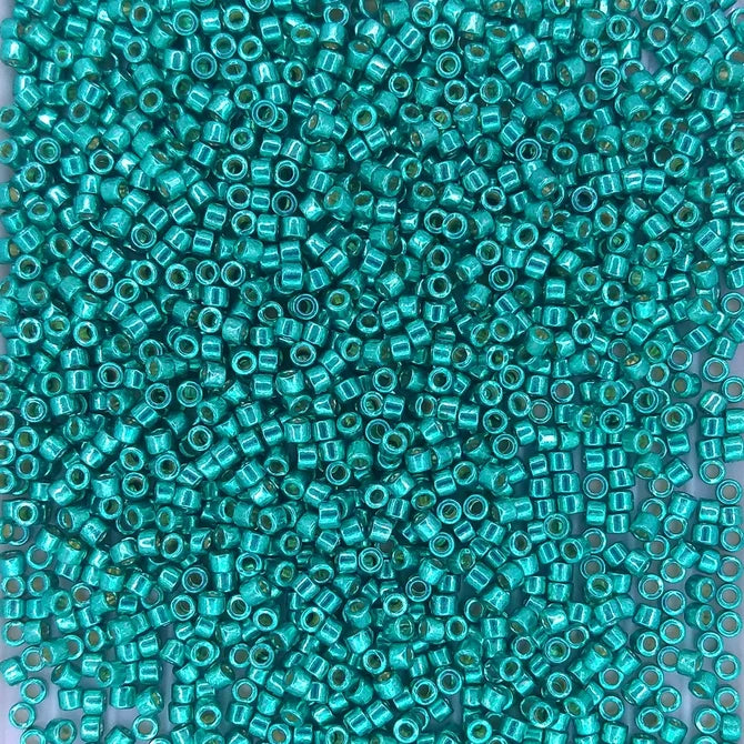 DB2506 - 25g Size 11/0 delicas in Duracoat Galvanised Dark Aqua Green