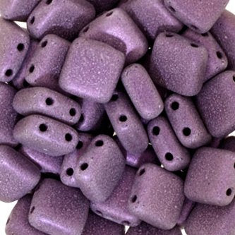 50 x CzechMate tiles in Metallic Suede Pink